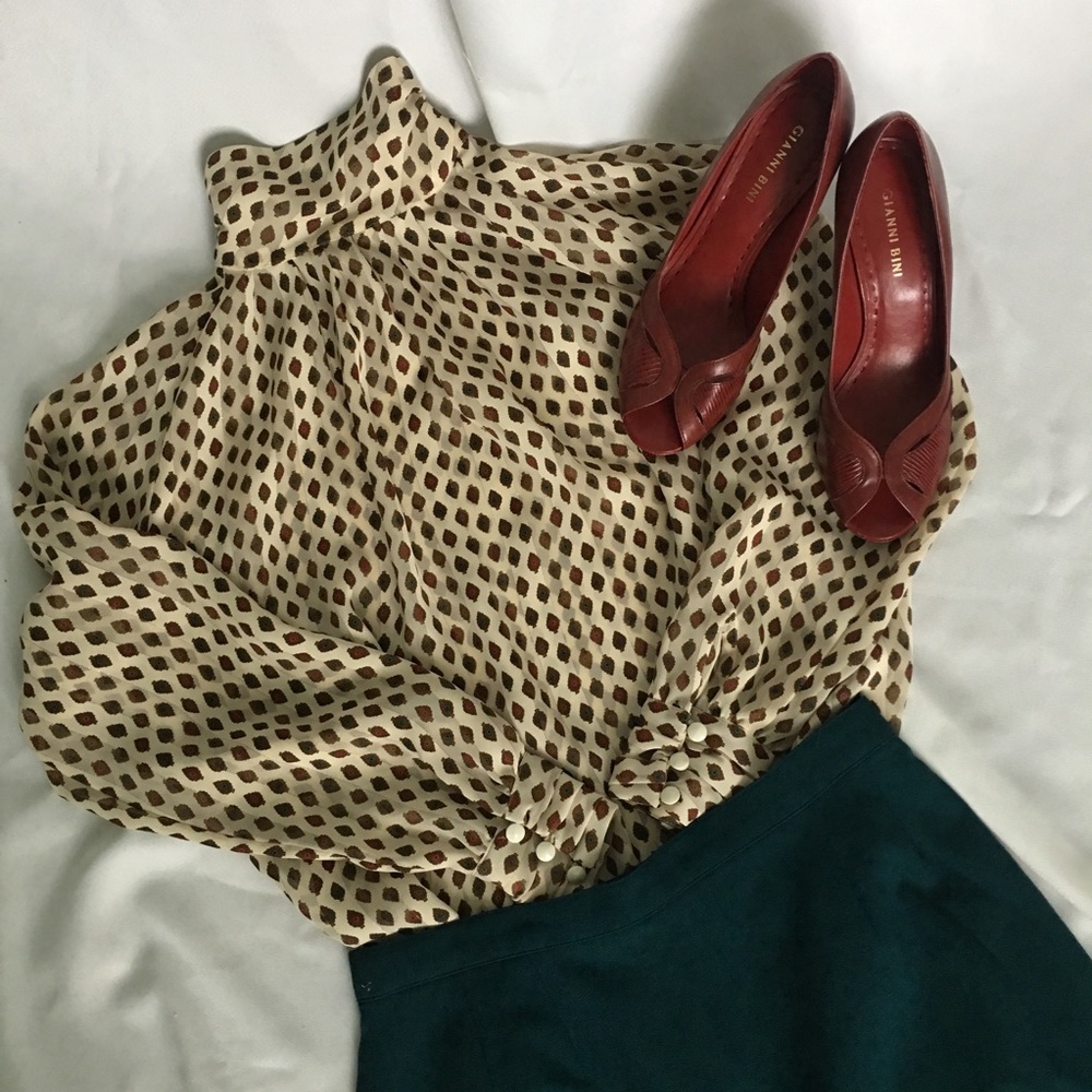 Vintage High Neck Blouse | Tess